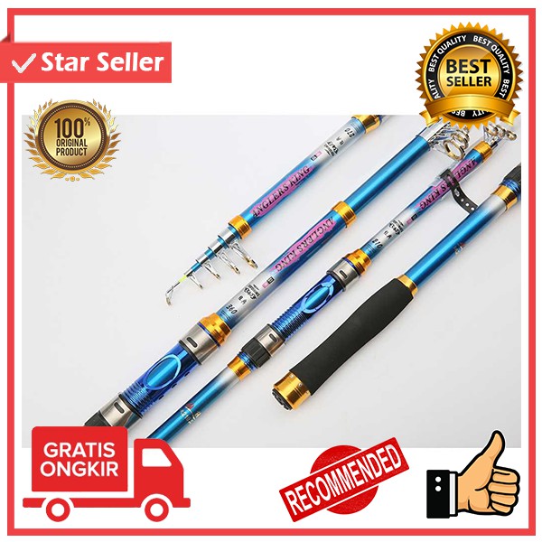 JORAN PANCING Antena Portable Telescopic Epoxy Resin / joran pancing air tawar / joran pancing laut 