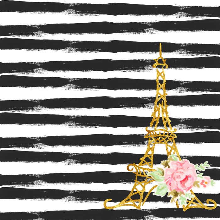 Kertas Scrapbook - Modern Chic Parisian Design