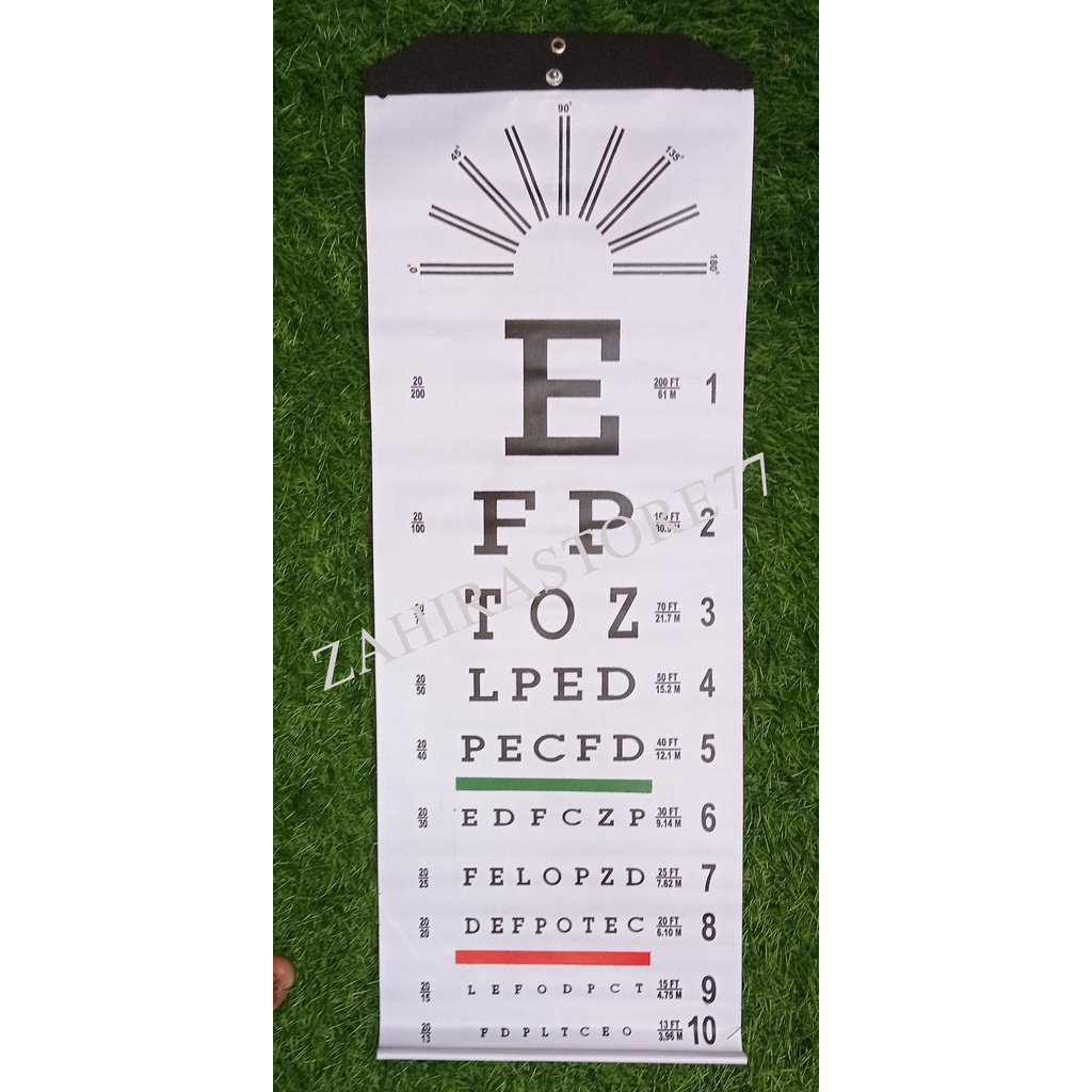 Snellen Chart Abjad Bahan Kain Bisa Di Gantung Tes Periksa Mata Rabun Jauh