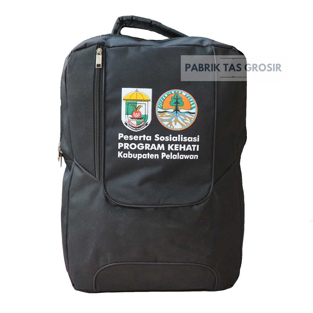 GROSIRAN MURAH TAS SABLON CUSTOM PROGRAM KEHATI KABUPATEN PELALAWAN SEMINAR SOUVENIR BACKPACK CUSTOM BAGUS