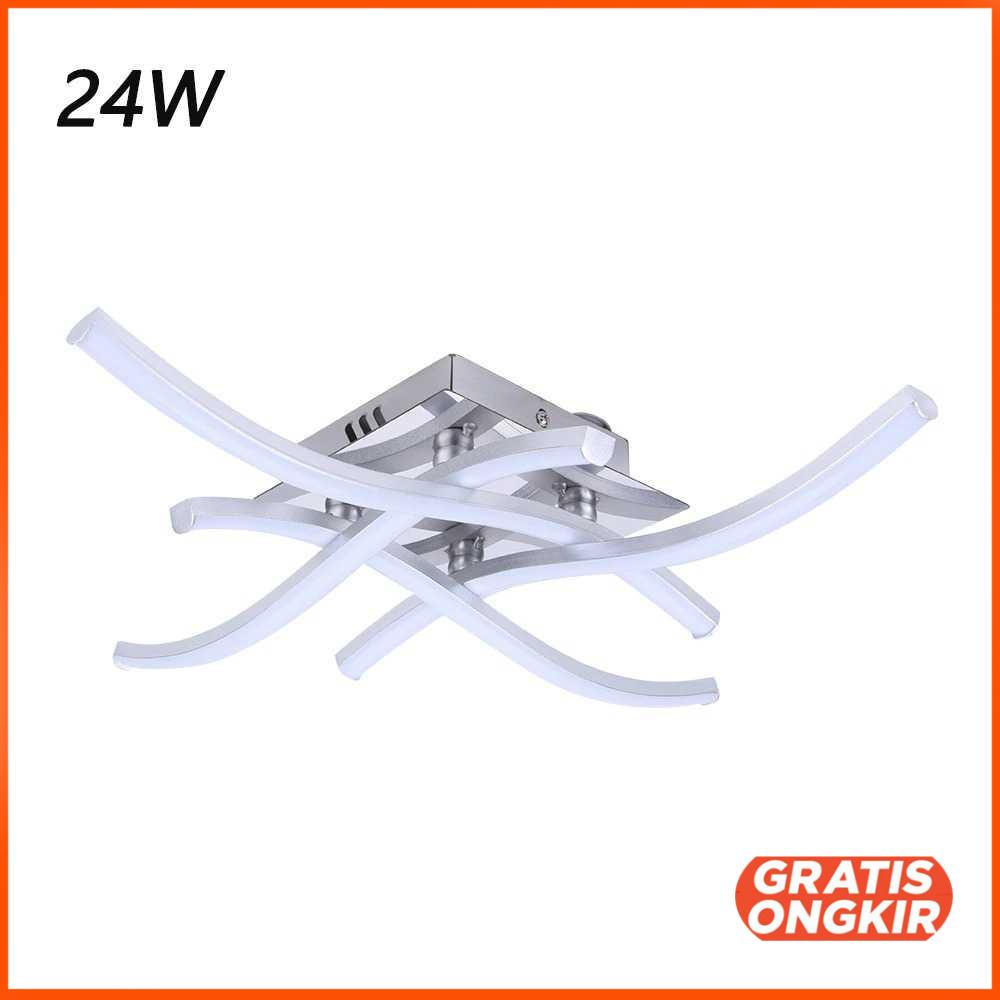 Lampu LED Plafon Modern Fork Ceiling Light 24W Cool White M234