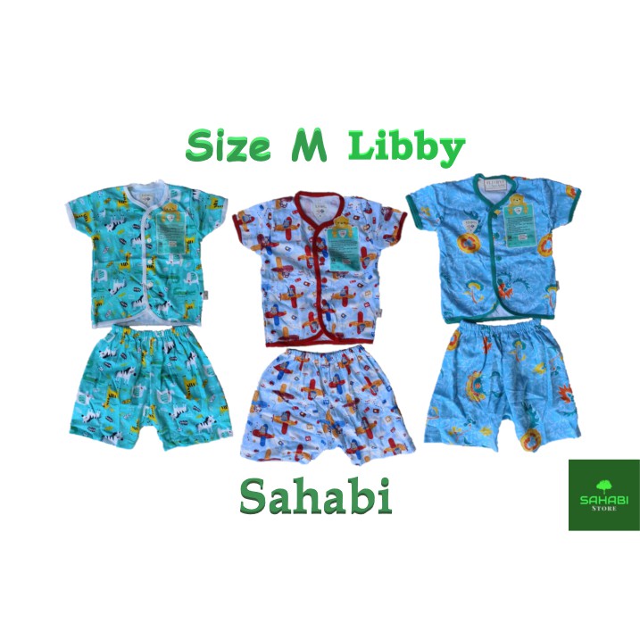 Libby ~ 1 Pcs Stelan Pendek Untuk Bayi ( Lengan Pendek ) 3 - 9 Bulan, Bahan Berkwalitas ~ Sahabi