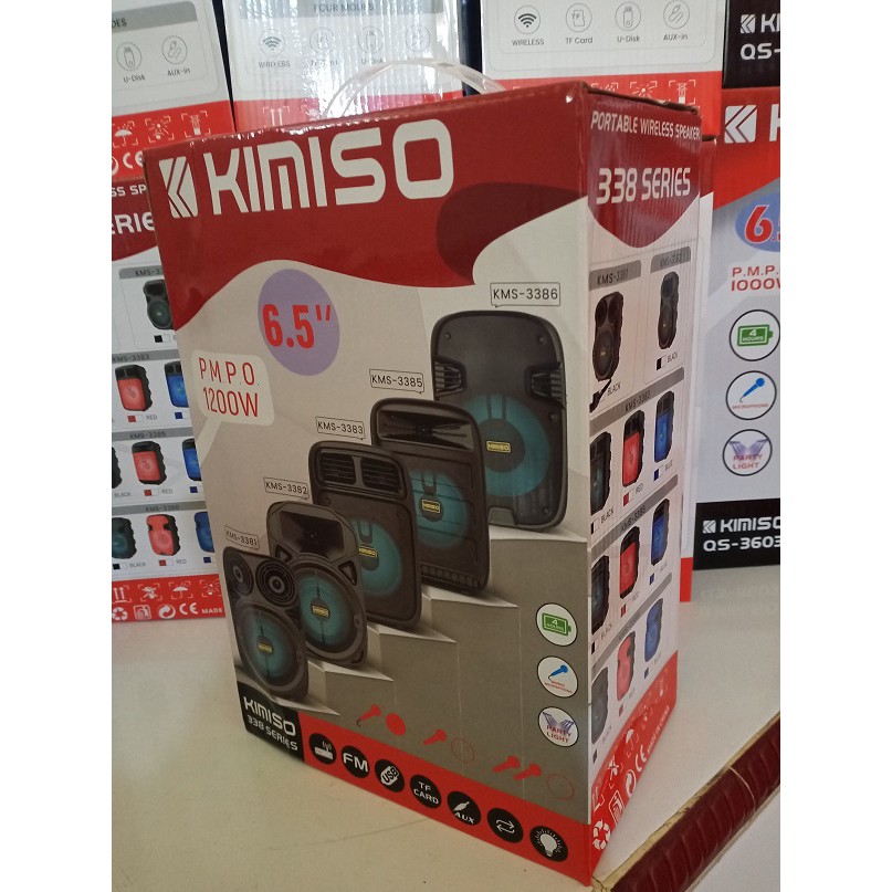 SPEAKER BLUETOOTH UKURAN BESAR 6,5 INCH SUPER BASS / SPEAKER BLUETOOTH KIMISO 3381 6,5 INCH