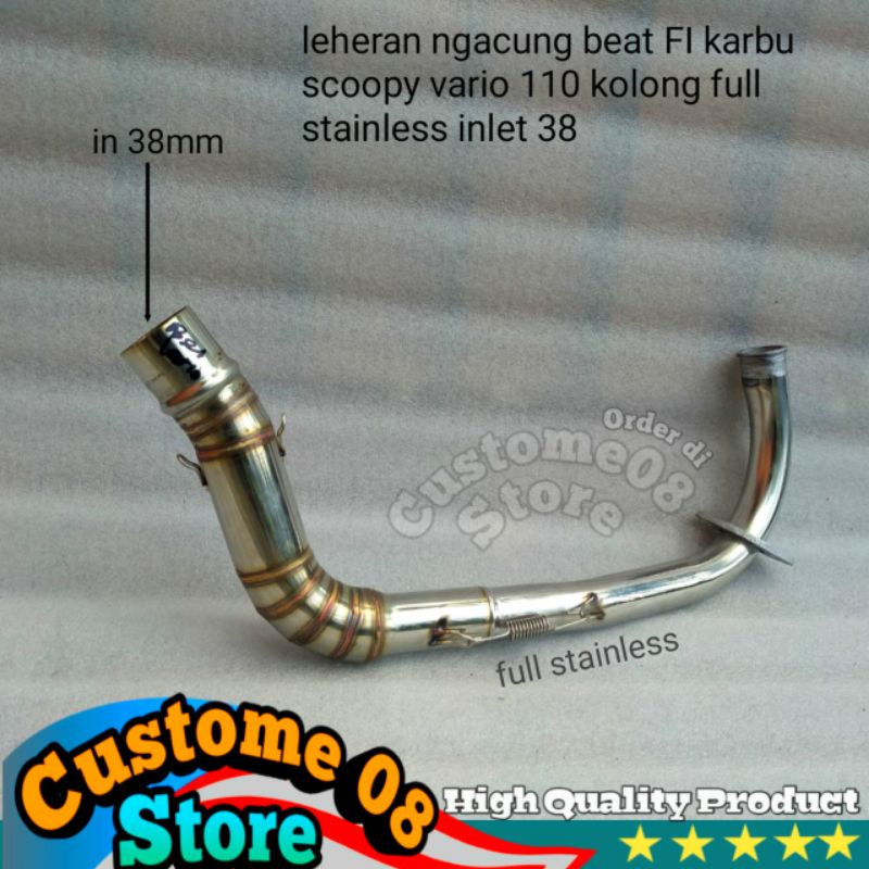 leheran inlet 38 beat karbu kolong scoopy vario techno 110 - Pipa leher knalpot beat fi atas ngacung