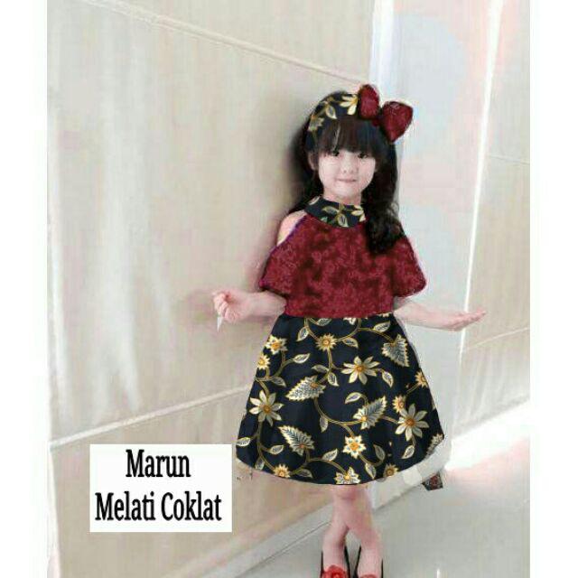 Dress Freya Batik Kids 1-2 Th / Cecil Kids No Bandana