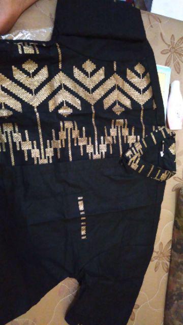 Koko Zigzag Hitam Kombinasi Gold By Distro Batik