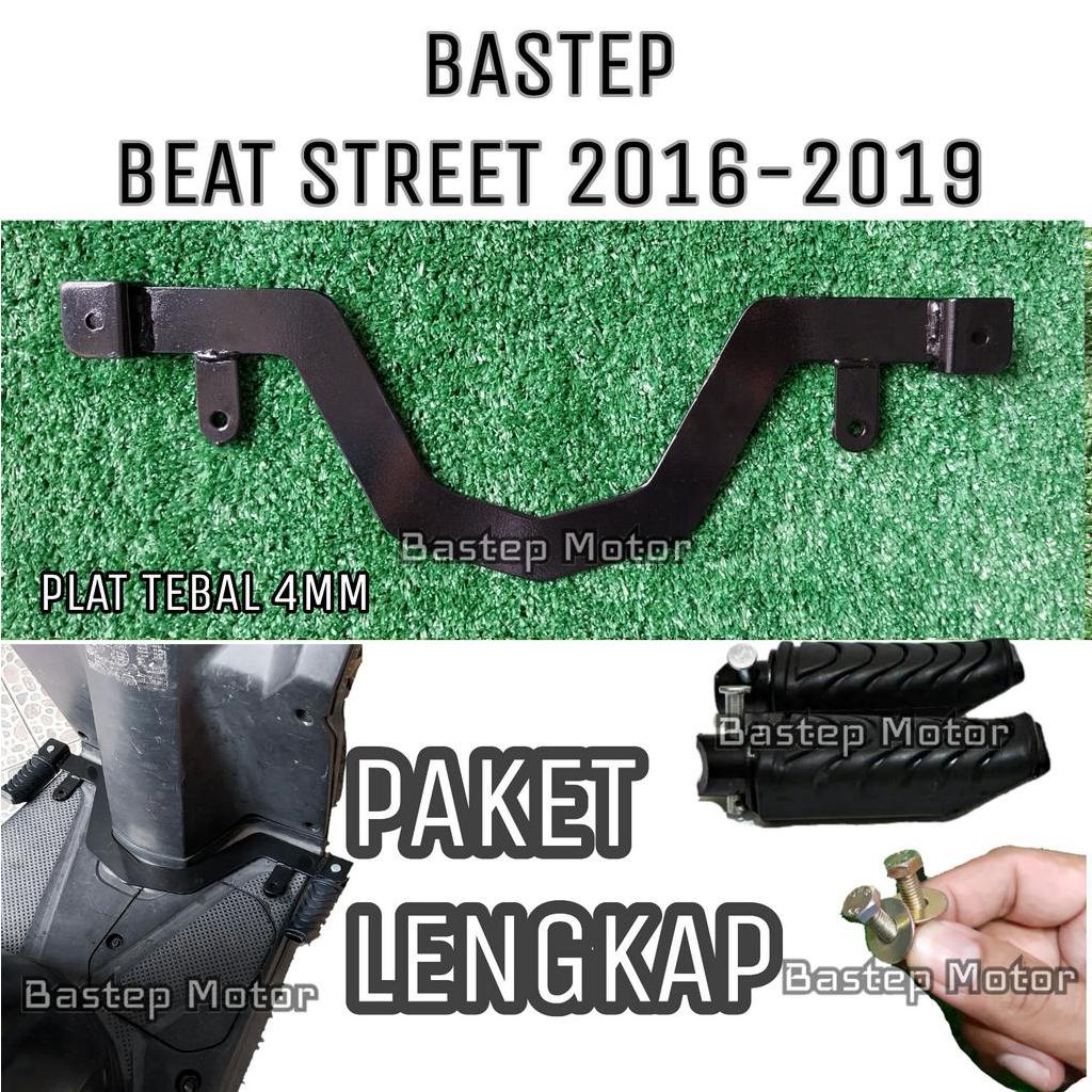 PIJAKAN KAKI DEPAN MODEL PLAT MOTOR MATIC BASTEP FOOTSTEP HONDA BEAT STREET LENGKAP 2016-2019