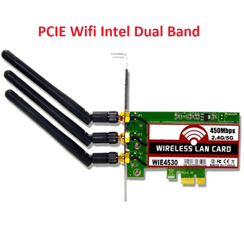 PCIE Wifi Dual Band 3 Antena Intel Wireless Network Card Adapter