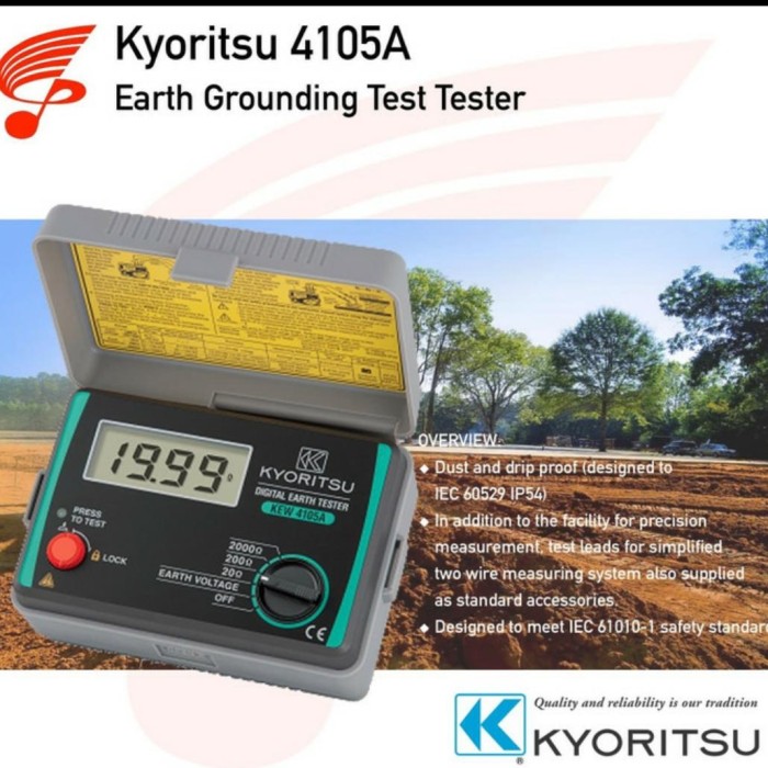 KYORITSU 4105A DIGITAL EARTH TESTER GROUNDING TESTER ASLI 100%