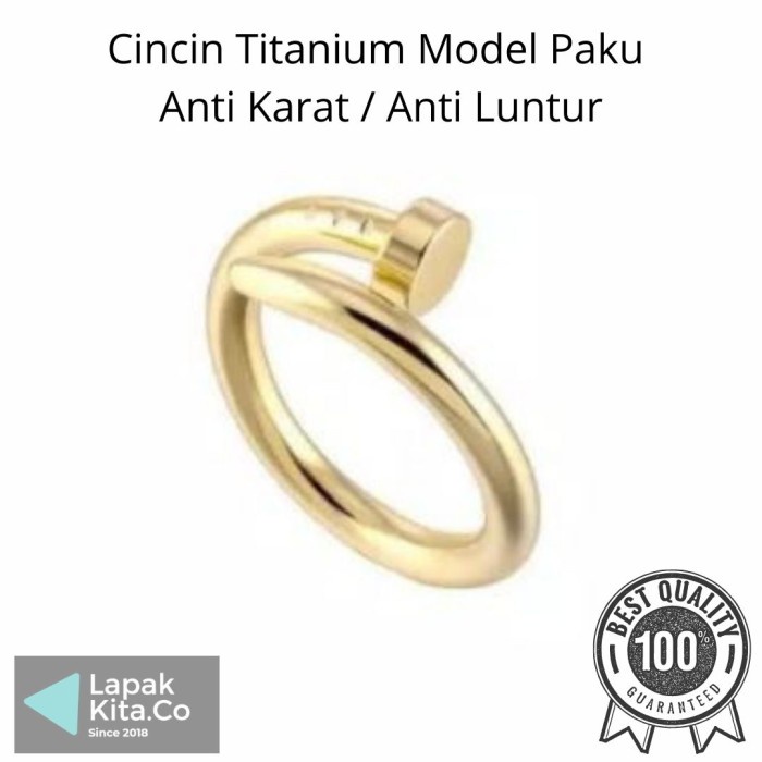 Cincin Pria Wanita Titanium Model Paku / Cincin Paku Titanium