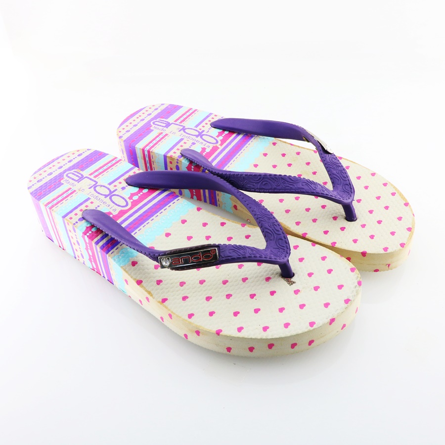 Ando Nice Amor Putih - Sandal Wedges Wanita Sandal Diskon (B)