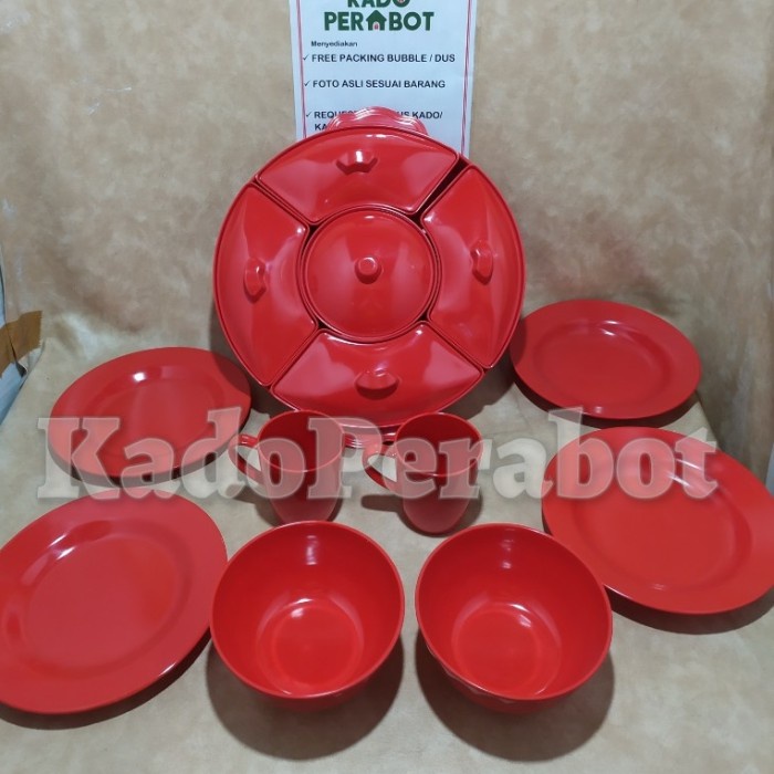 Saji Prasmanan - Piring Saji Set - Prasmanan Set - Mangkok Saji Set Meja Makan Cantik