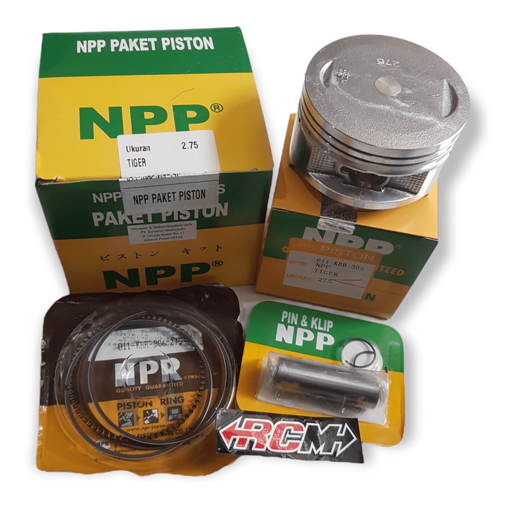 011-KBB-NPP SEKERKIT SEKER KIT SEHERKIT SEHER SET PISTON KIT PISTON HONDA TIGER OS OVERSIZE 2.75 275 2,75 ORI ORIGINAL NPP ASLI