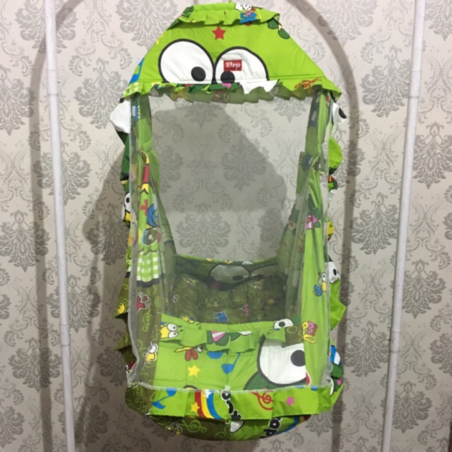 Ayunan Bayi | Kain Ayunan | Ayunan Karakter lengkap motif keroppi (1 KG isi 2 set)