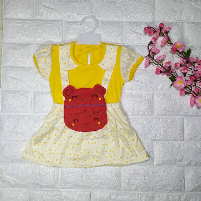 Dress Anak Lucu size 6-18bulan / Pakaian Anak Perempuan / Baju Bayi Perempuan