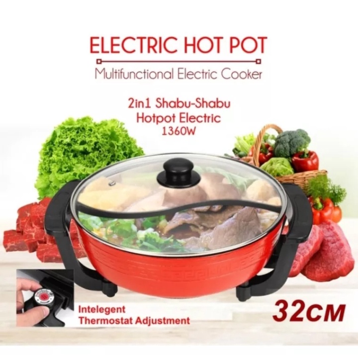 Hot Pot Listrik Dua sisi Panci Listrik YYG01