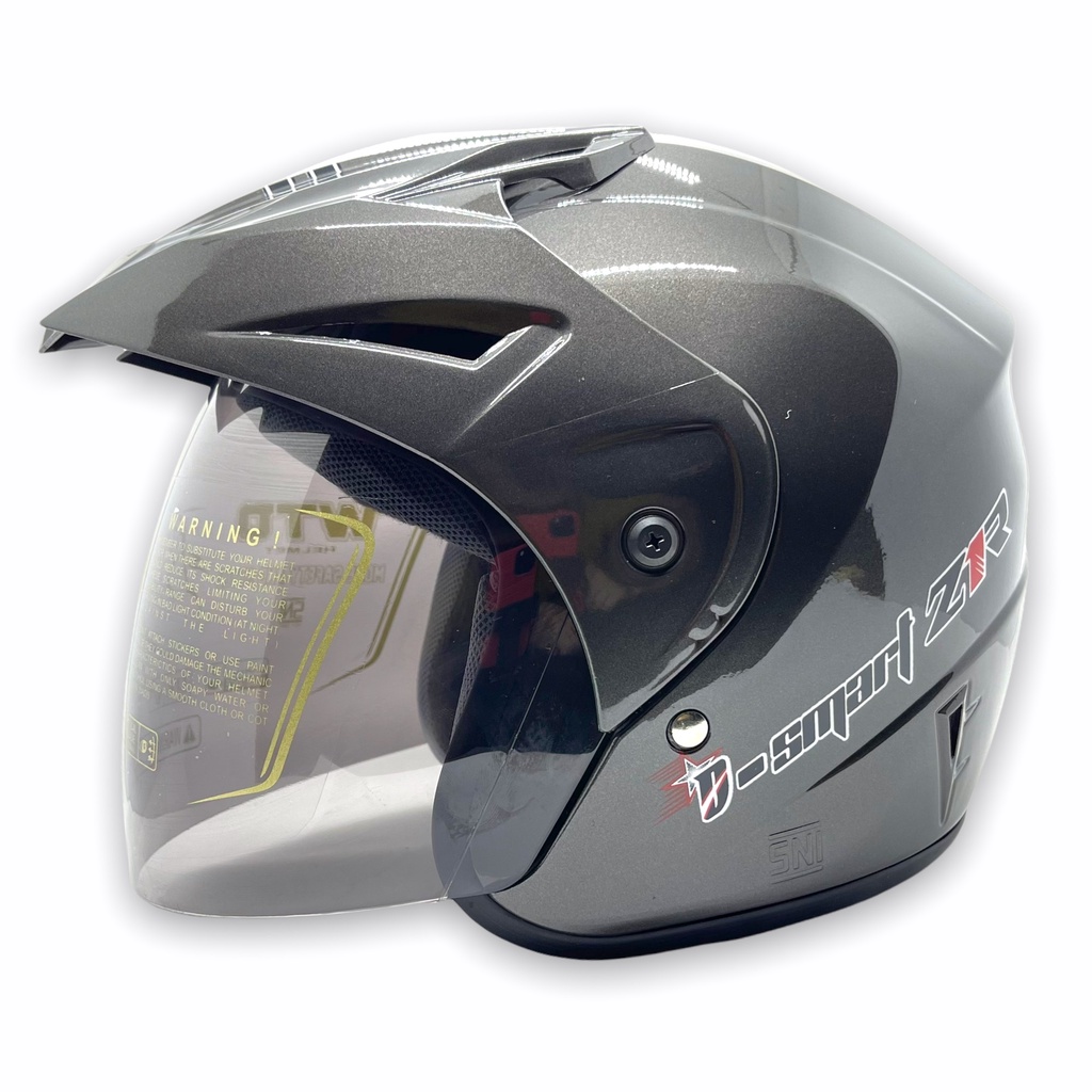 Helm WTO Z1R Pet - D-Smart Polos - Abu-Abu - Half Face ALL SIZE