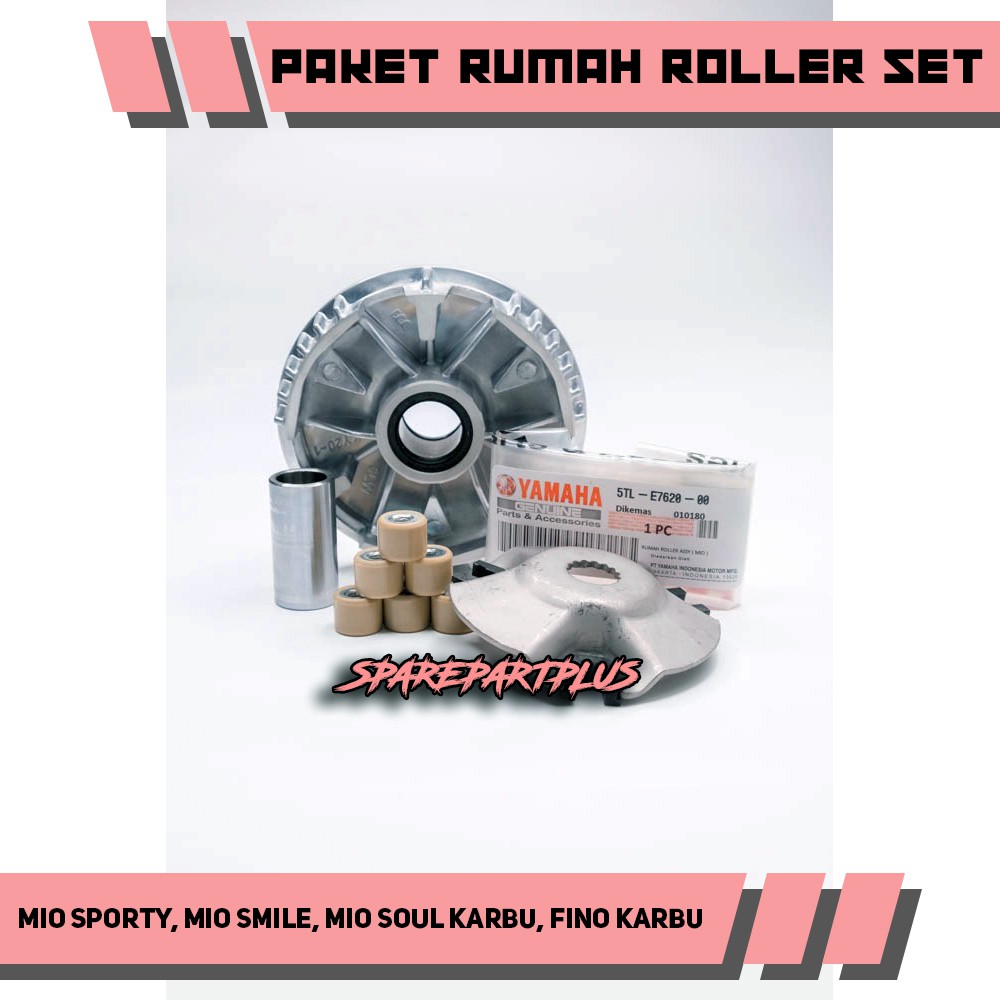 PAKET RUMAH ROLLER SET Yamaha Mio Sporty, Mio Smile, MIo Soul Karbu, Fino Karbu ,GRATIS VANBELT-2