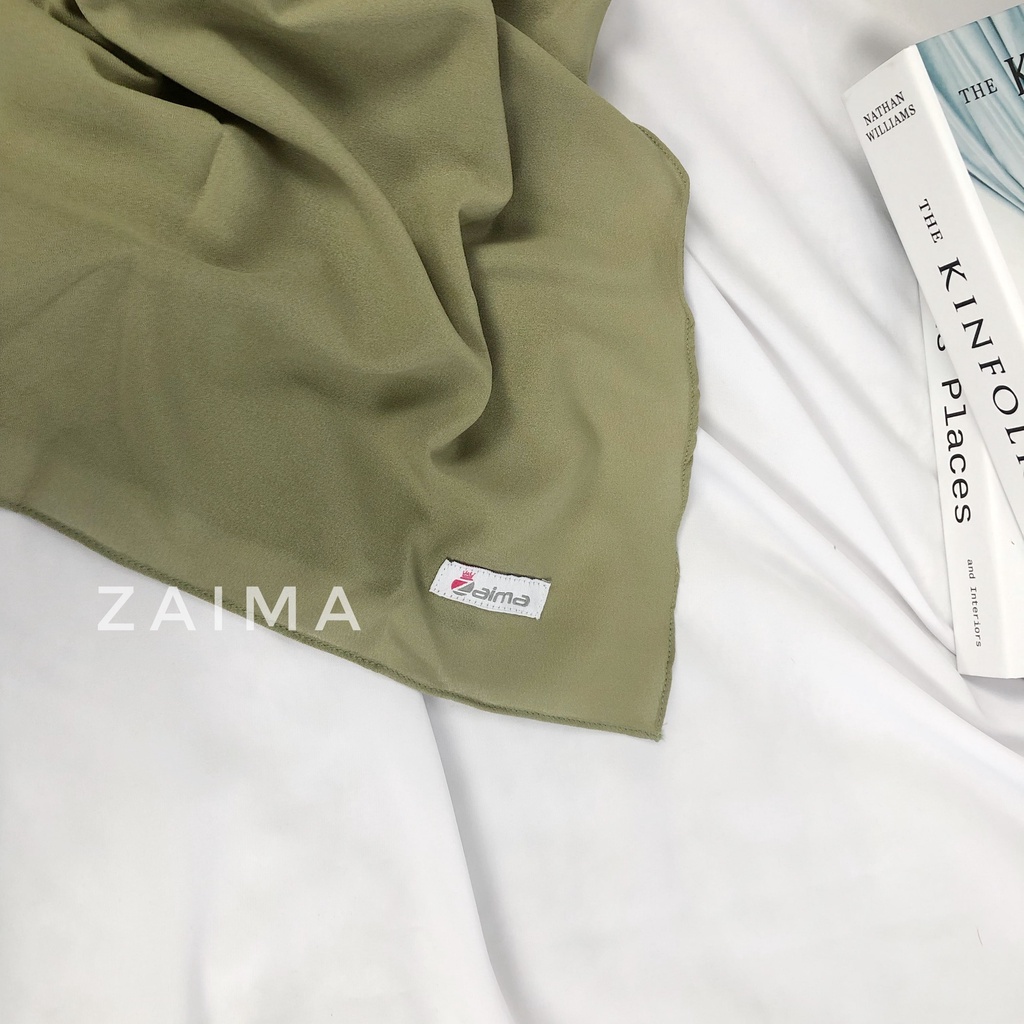 Pashmina Jumbo 220 x 120 cm Diamond Crepe Lebar Syari'i Tebal-Greentea