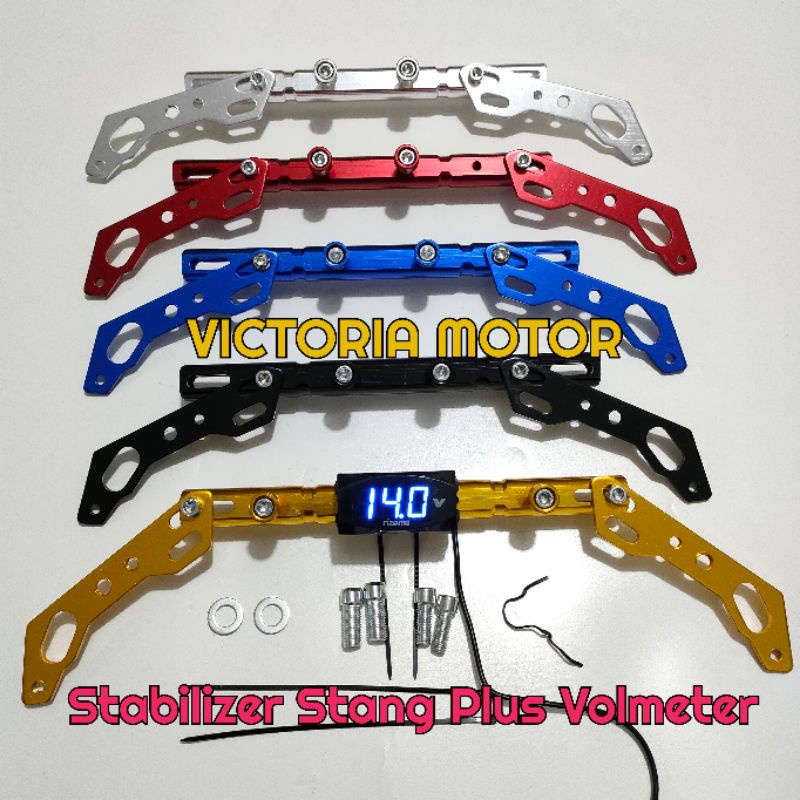 Stabilizer Stang Palang stang Plus Voltmeter Rizoma Vario Beat Mio Vixion PCX universal motor /Sabiliser stang