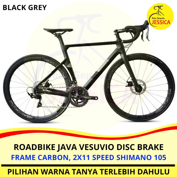 [Khusus Gojek/Grab] Roadbike Java Vesuvio - Road Bike Java Vesuvio - 54 - Black Red