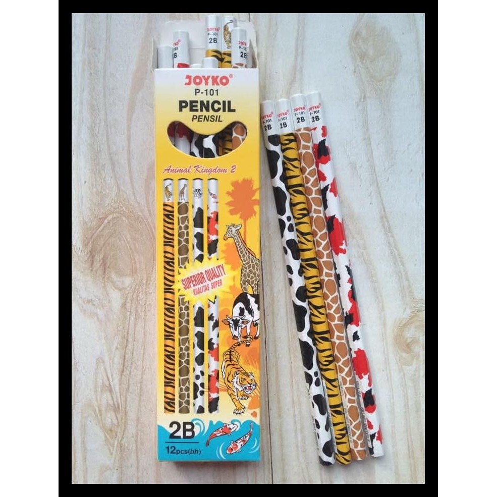 

Pensil 2B Joyko P-101 2B Animal ( Per Lusin ) Bermutu