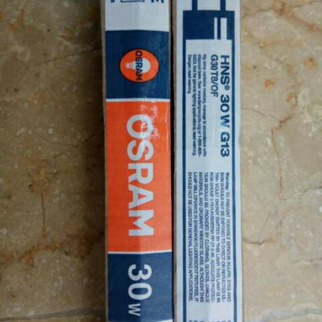 Lampu uv G30 T8 osram 30w 90cm uvc sterilizer utk depot air isi ulang air minum kuman bakteri germic