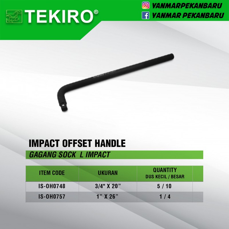 TEKIRO IMPACT OFFSET HANDLE / GAGANG SOCK L IMPACT