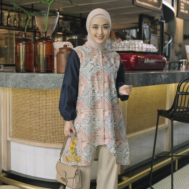 BATIK PRABUSENO TUNIK FALISHA ATASAN BATIK WANITA PRABUSENO / ATASAN WANITA / TUNIK WANITA / BLOUSE 