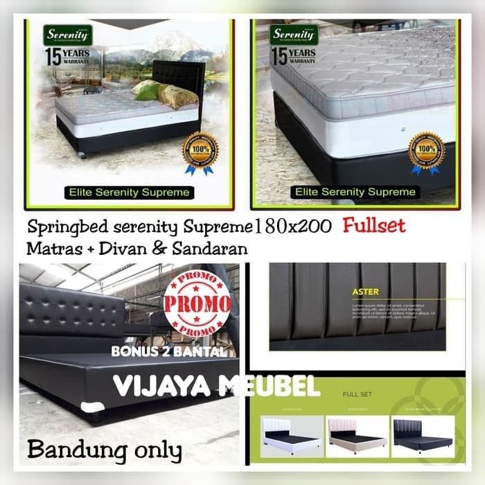 Springbed Elite Serenity Supreme Plustop 180X200 Fullset Termurah 