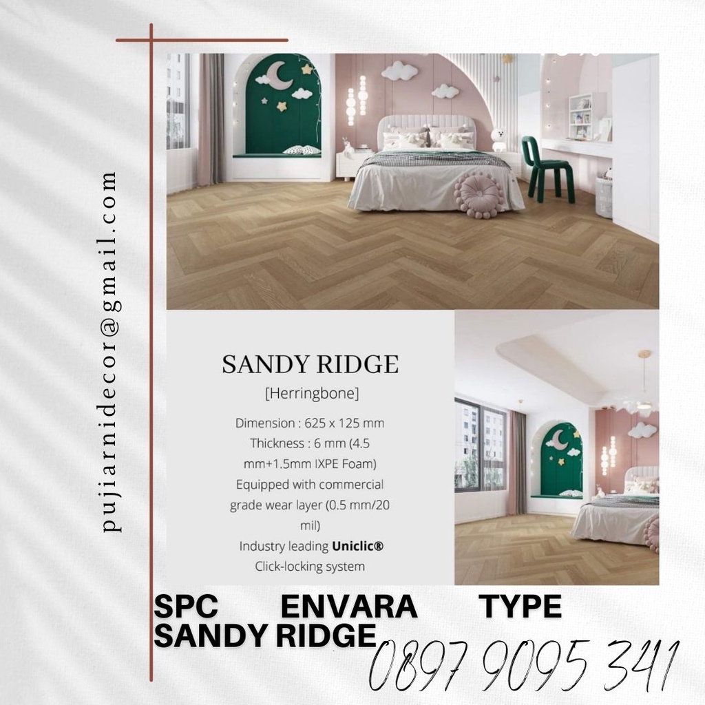 Lantai kayu Spc Envara type Sandy ridge