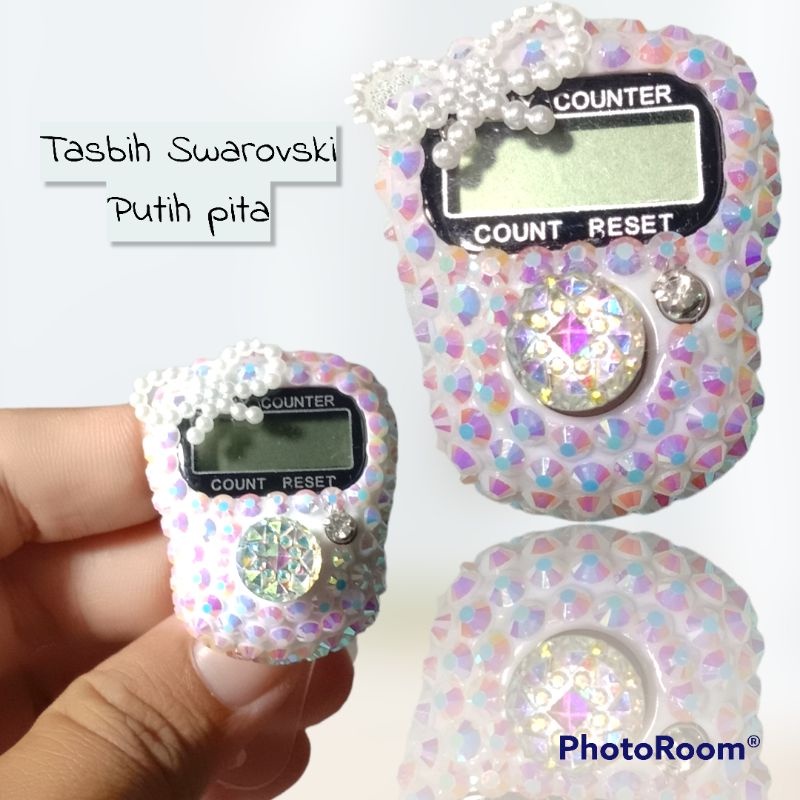 tasbih digital swarovski cantik mutiara murah