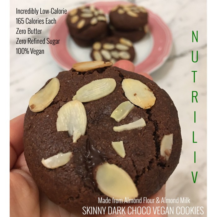 

KERING-KUE- NUTRILIV SKINNY VEGAN COOKIES - DARK CHOCO - 12 -KUE-KERING.