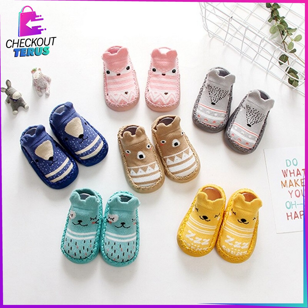 CT P3 Sepatu Anak Bayi Sepatu Prewalker Baby Shoes Socks Anti Slip Kaos Kaki Anak Bayi Lucu