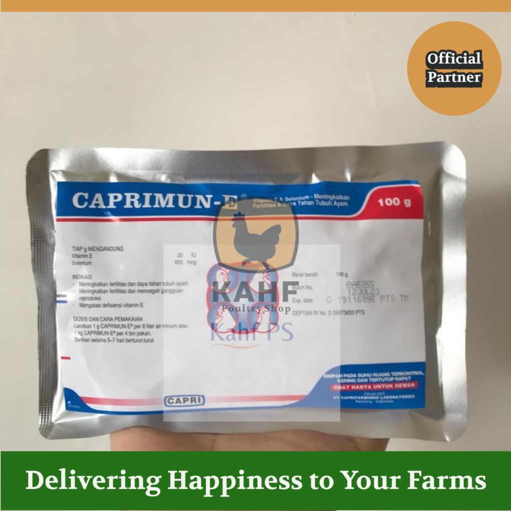 Caprimun E 100 gram Vitamin E & Selenium Vitamin Ayam