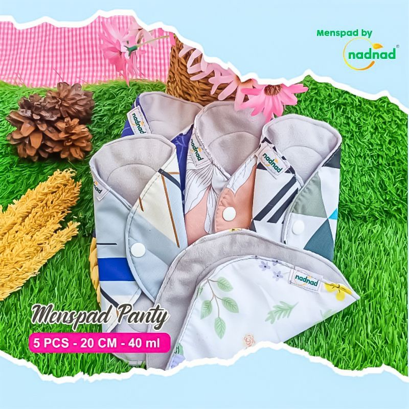 Nadnad Menspad Pembalut Kain Pantyliner Harian isi 5