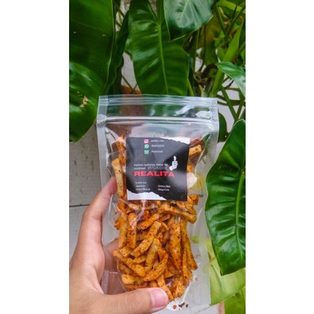 

Basreng Pedas Asin Daun Jeruk Realita Snack