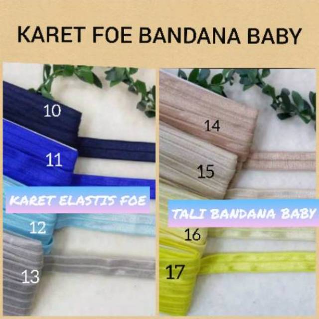 5 YARD - KARET FOE / KARET ELASTIS POLOS BANDANA BABY