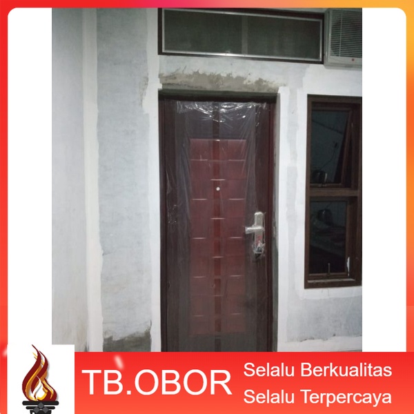 Pintu Kamar Tidur Utama Baja Fortress Motif Urat Kayu Minimalis Pro Premium Modern FTR 90