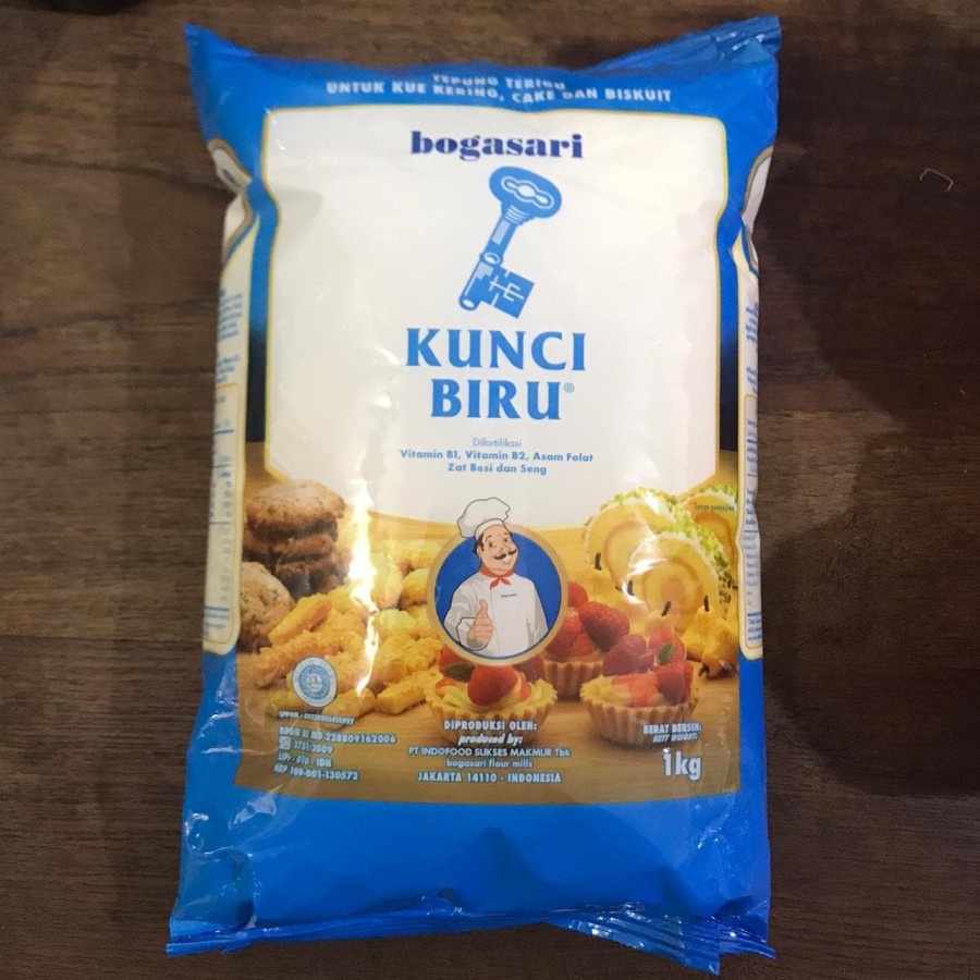 Tepung Terigu Kunci Biru Kemasan  - Terigu 1kg