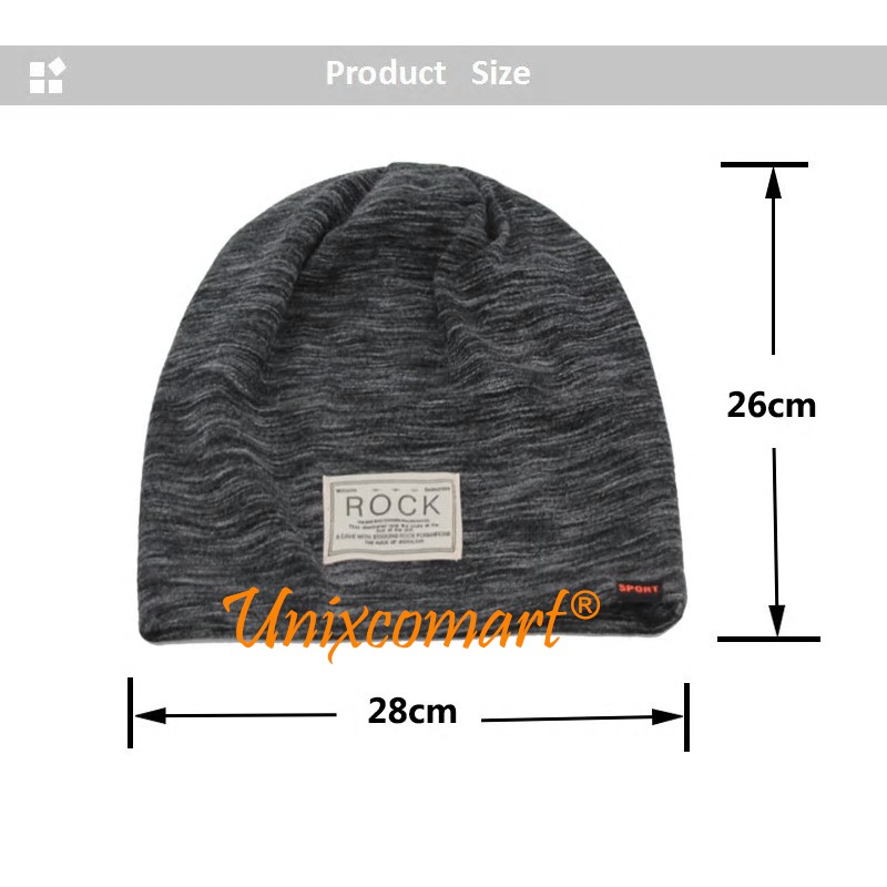 Topi kupluk ROCK Dewasa Beanie Hat Bahan Tebal Pria Wanita