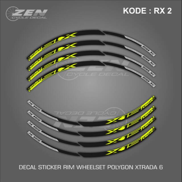Decal sticker rim wheelset poligon xtrada 6 2019
