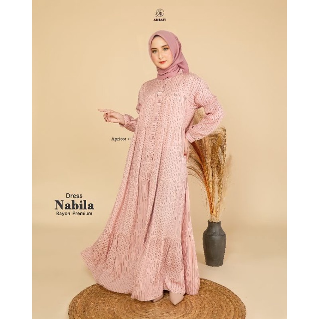NABILA DRESS AR RAFI | AR RAFI OFFICIAL TANGERANG DRESS GAUN GAMIS FASHION WANITA MUSLIMAH