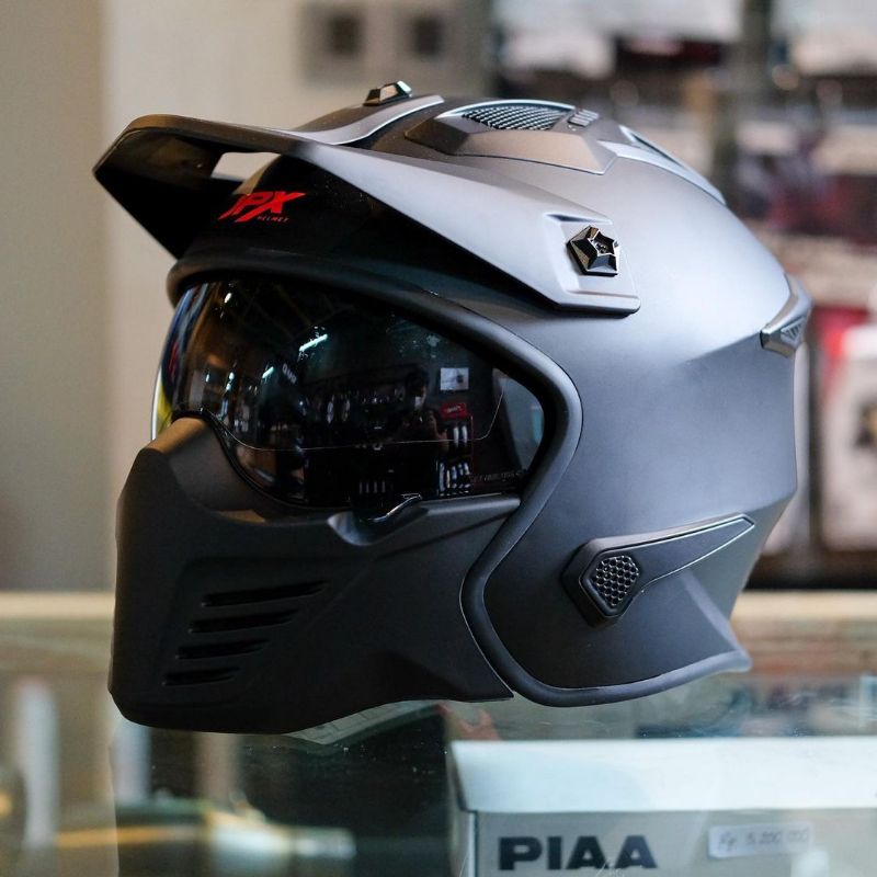 HELM JPX MX 726 R BLACK DOFF HELM SEMICROSS JPX MX726R HITAM DOFF HELM MOTOCROSS JPX MX HITAM ORI