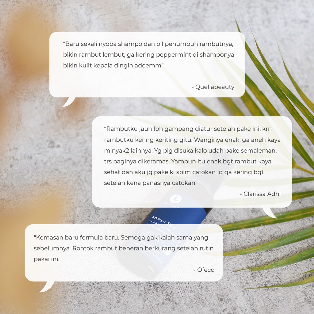 Eucalie Organic Hair Growth Oil & Scalp Treatment - Power 10+ (Rontok, Rusak, Ketombe, Sensitif)-7