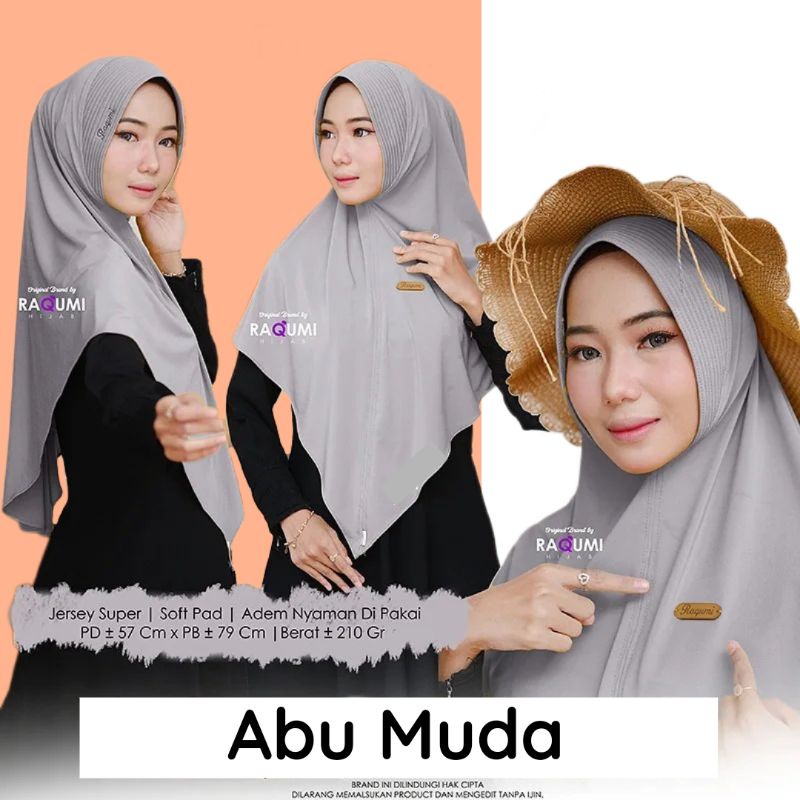 Hijab Instant Jilbab Kerudung Bergo Instan Raqumi Berry Terbaru Kekinian Ori Model Hamidah Shafira I