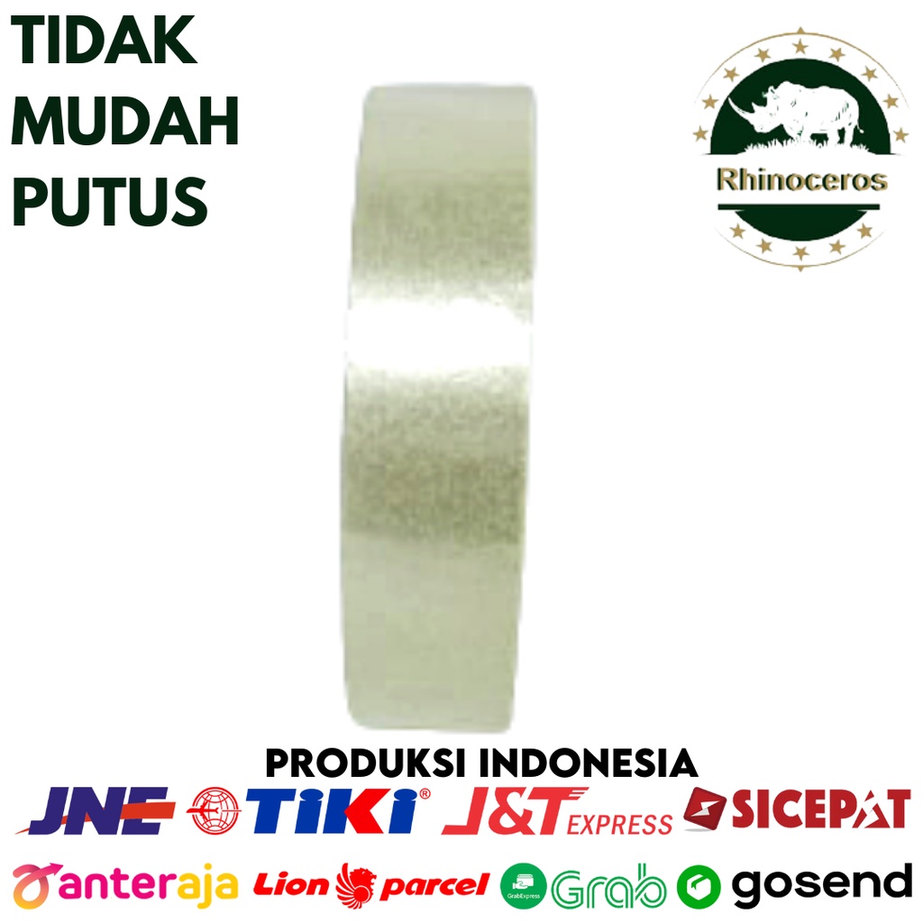 Lakban Bening Putih RHINOCEROS Tape Clear 24MM x 90YARD Lakban 1 inci