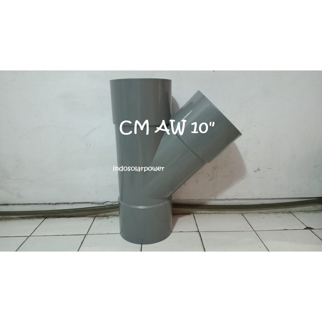 Cabang Y branch 45 45° 10&quot; 10 inch fitting pipa PVC CM taiwan AW ada 10x6 dan 10x8 cabang pembagi Y bisa untuk semua merk pipa