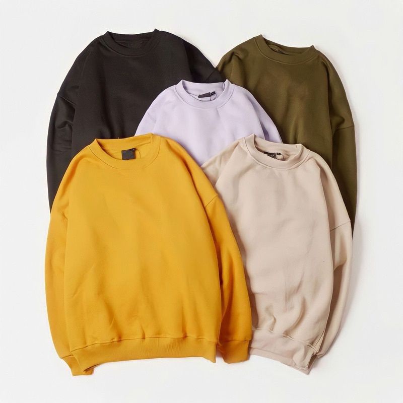 Crewneck Distro Quality Basic Polos Pria/Sweater Polos Pria M-XXL Sweatshirt/CN Pria