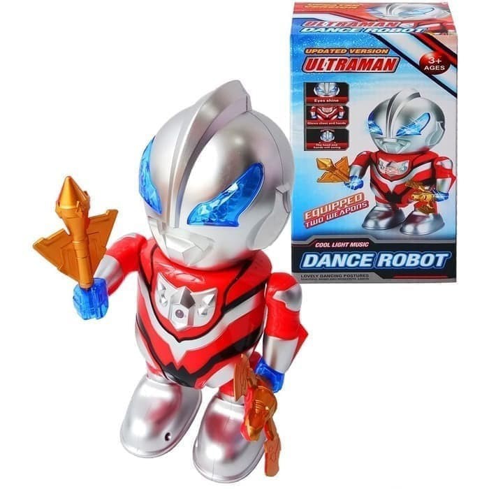 New Arrival MAINAN ANAK ROBOT ULTRAMAN DANCE DANCING MUSIK ROBOT SMART SUPERHERO Low Price!